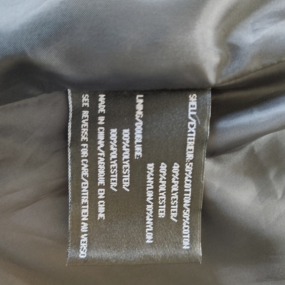 DKNY Black Trench Coat Classic M - Picture 9 of 12